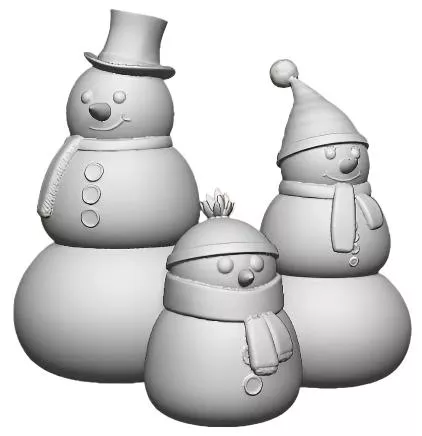 0218-043 O Gauge Christmas Snowmen