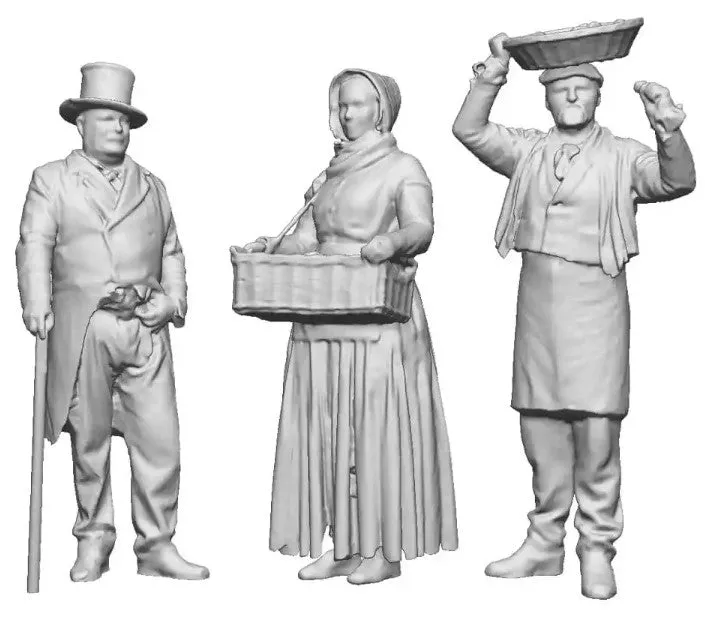 0351-148 N Gauge Town and Country – Street Sellers