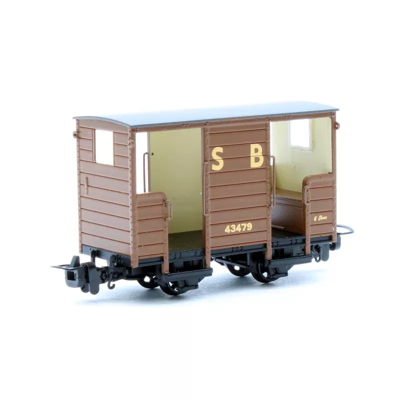 393-101A RNAD Open-End Brake Van Statfold Barn Railway Brown No. 43479