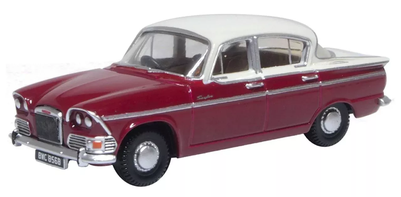 76HS002 Oxford Diecast Humber Sceptre Mk1 Pippin Red/Pearl Grey