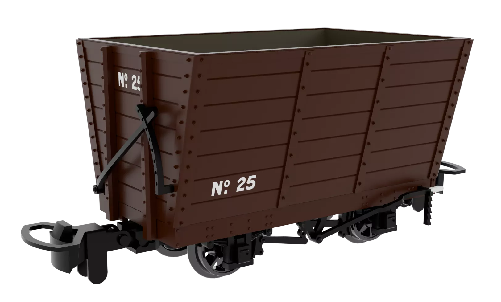 833002 Wooden Hopper - Plain Brown No. 25