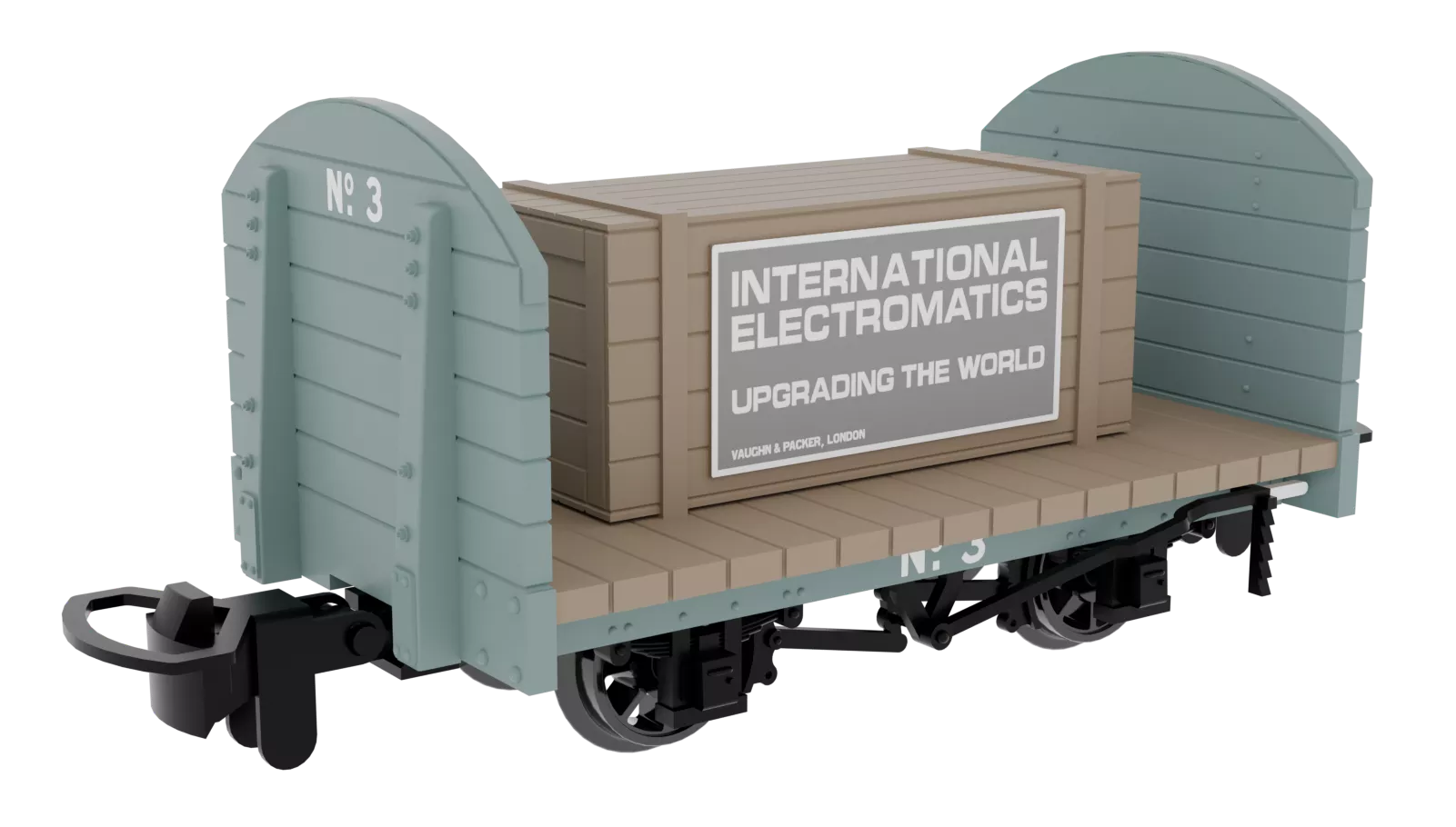 833204 Round Ended Flat - Plain Grey No. 3 (with removable crate)