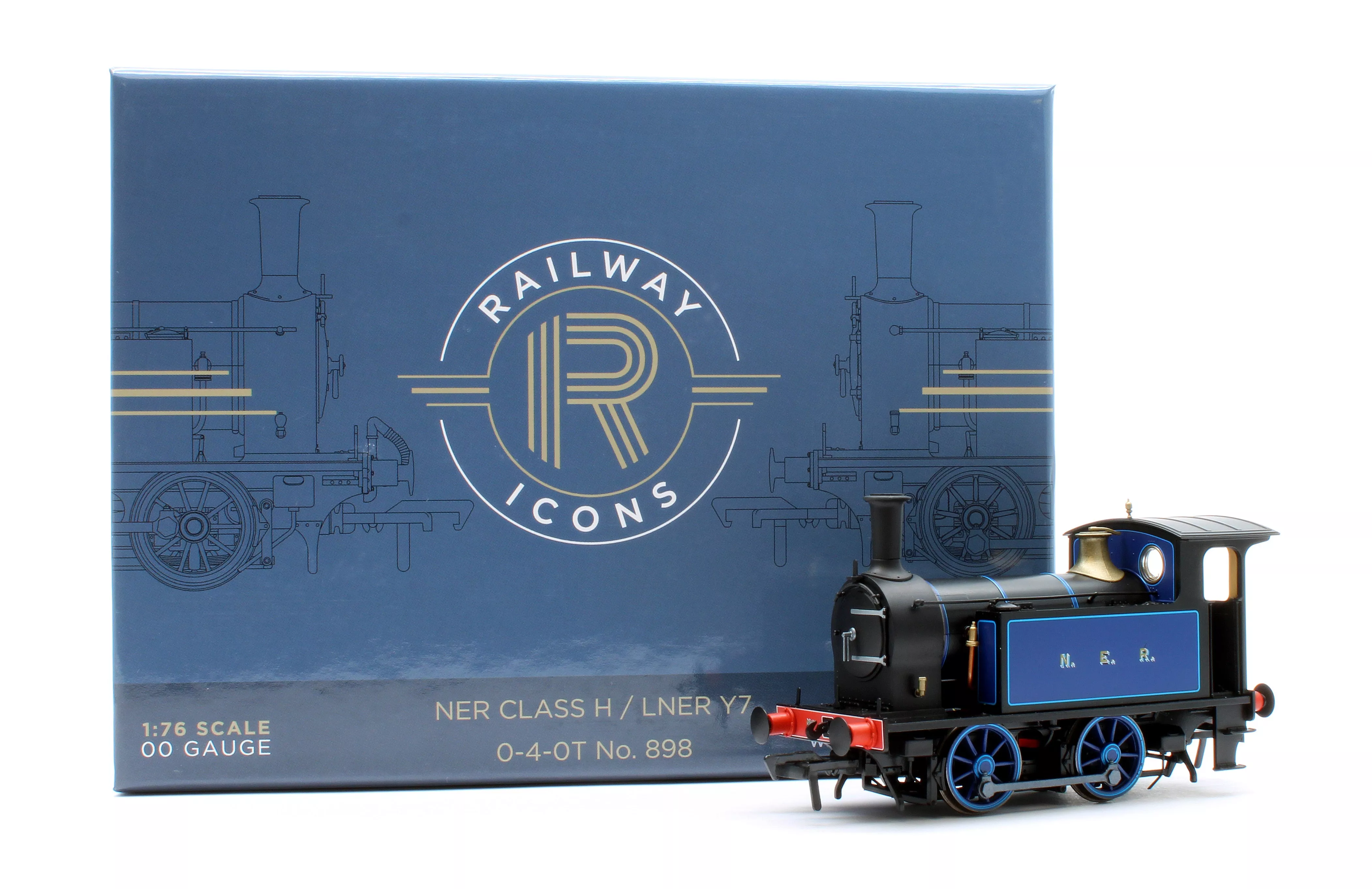 932510 NER H Class No.898 NER Blue 0-4-0T Steam Locomotive (DCC Sound)