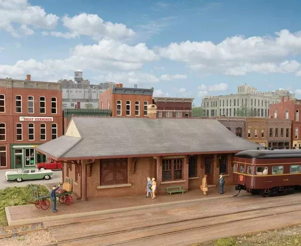 933-3553 – Pennsylvania System Brick Combination Station Kit (HO Scale)