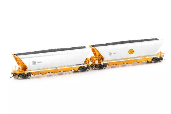 AHAH Coal Hopper, GWA Orange & Silver, 4 car pack NCH-65