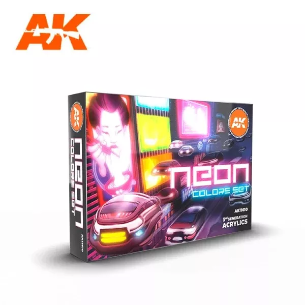 AK Interactive AK11610 Neon Colors Set (3rd Generation)