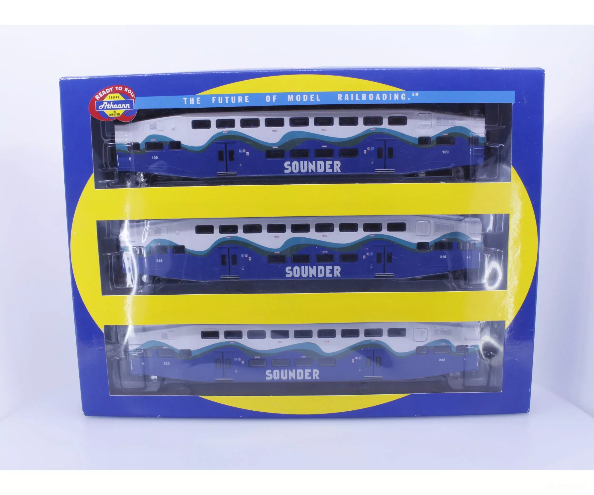 Athearn 2583 HO Sounder 3 Piece Set with Control Car and 2 Coaches 109/215/222 (2nd Hand)