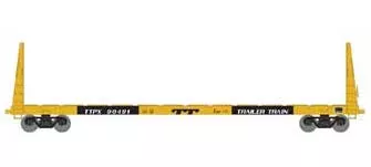 Athearn HO 90554 60' Bulkhead Flatcar Trailer Train TT 90491