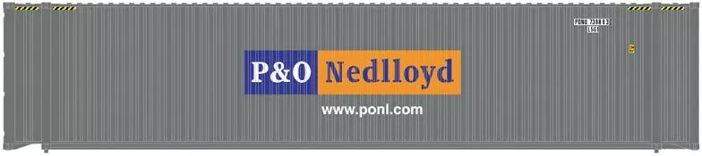 Atlas 20005737 HO Scale 45' Intermodal Container 3-Pack P&O Nedlloyd #2