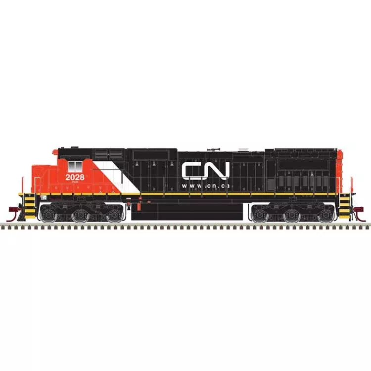 Atlas 40005674 GE Dash 8-40C - Front & Rear Ditch Lights - LokSound & DCC - Master(R) -- Canadian National #2017 (red, black, white, Website Logo) N Scale