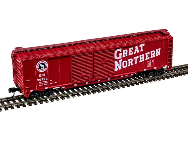Atlas 50007328 GREAT NORTHERN 50' DOUBLE DOOR BOX CAR TRAINMAN #35735 N Scale LIMITED NEW