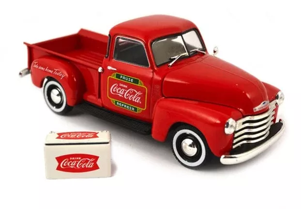 Atlas 820066 COCA COLA 1953 Chevy Pickup with Metal Cooler 1:43 Scale LIMITED O SCALE NEW