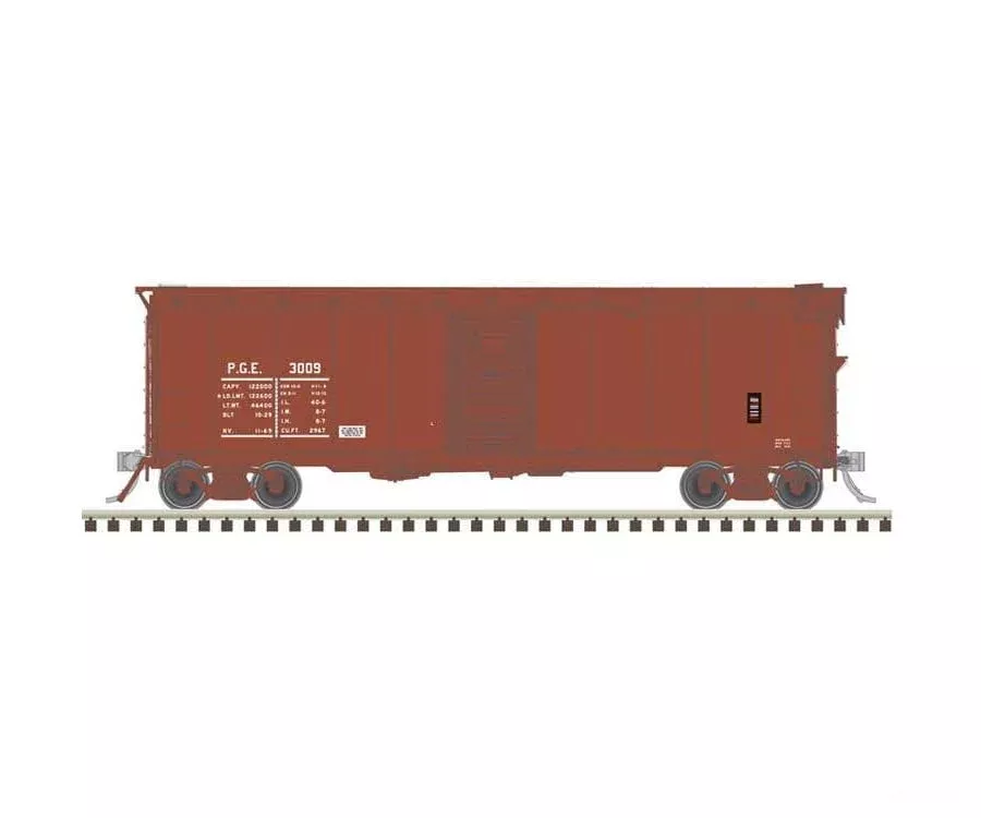 Atlas HO 20007905 40' Minibox Boxcar - Master(R) - Pacific Great Eastern #3009 (Boxcar Red)
