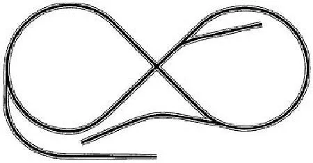 Atlas Model Railroad 10009 HO Scale Code 100 Layout Package (Black Ties, Nickel-Silver Rail) — HO-9: Figure 8 With Spurs