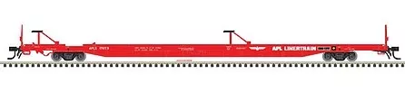 Atlas Model Railroad 20005240 HO Scale ACF 89' 4" Intermodal Flatcar - Ready to Run - Master(R) -- American President Lines APLX #17071 (red, white; APL Linertrain Logo)