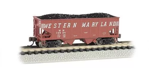 Bachmann 19552 WESTERN MARYLAND USRA 55-Ton 2-Bay Open Hopper #10904 N Scale NEW