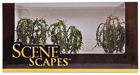 Bachmann 32014 Willow Trees - SceneScapes(TM) -- 3 - 3-1/2"7.6 - 8.9cm pkg(3) HO Scale