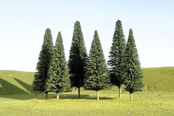 Bachmann 32101 SceneScapes(TM) Layout-Ready Trees -- Pine Trees - 3 to 4"7.6 to 10.2cm pkg(9) N Scale