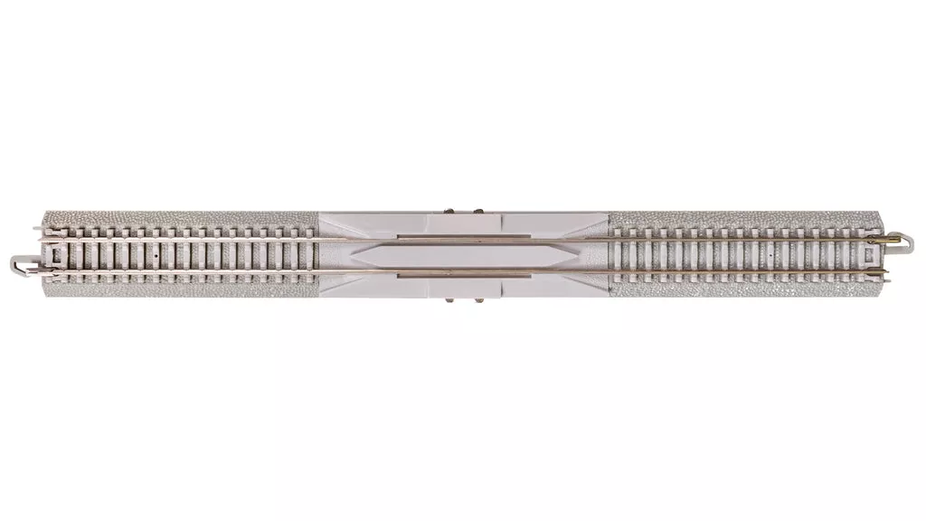 Bachmann N 44020 E-Z Track with Concrete Ties, 10″ Straight Terminal Rerailer with Wire