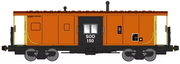 Bluford Shops N 44270 International Car Bay Window Caboose, Soo Line (Phase 4) #150