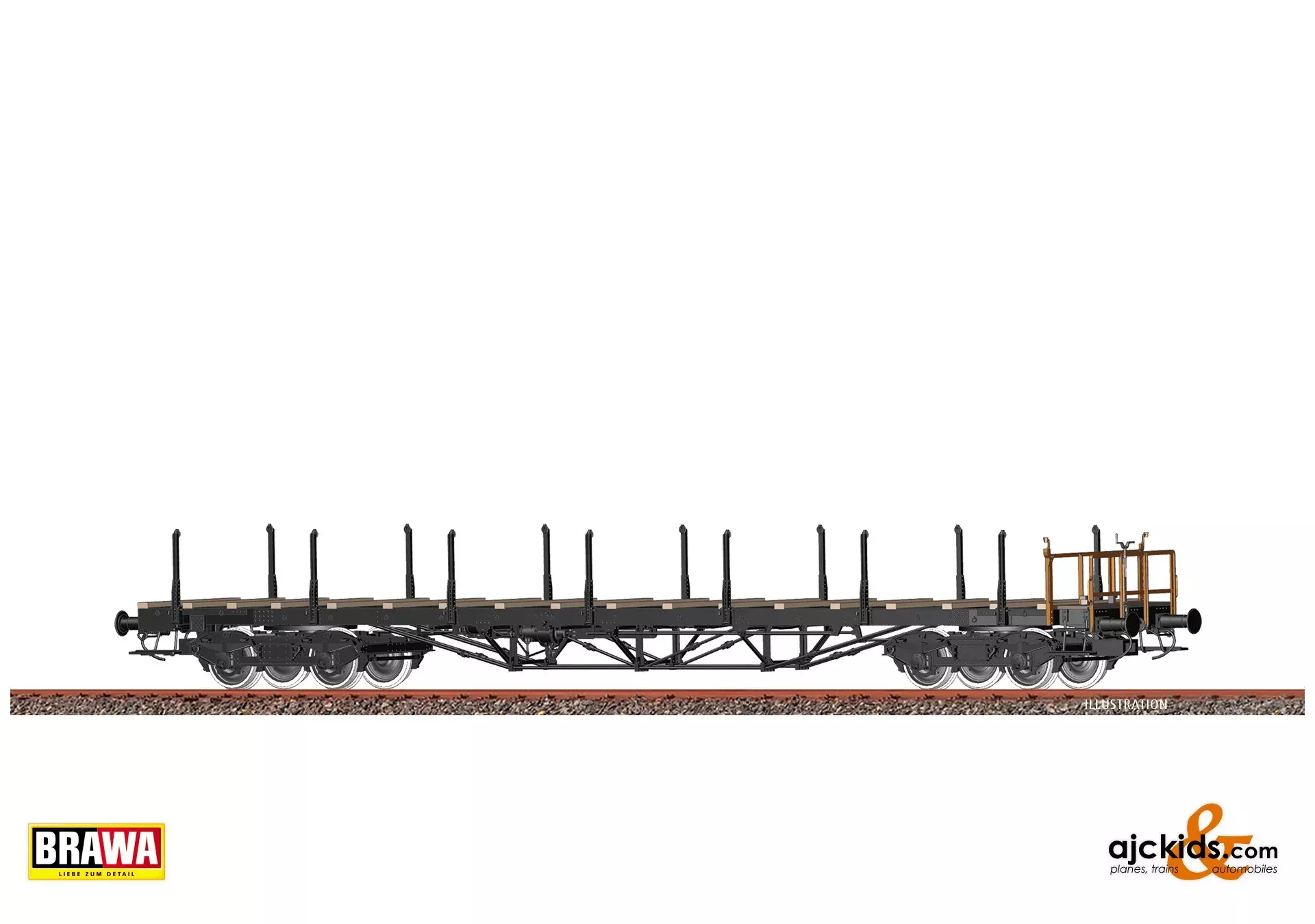 Brawa 50651 - Flat Car SSlm16 DB, III
