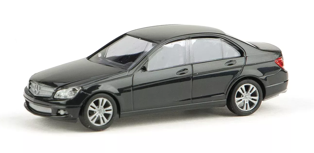 Busch 89138 HO Scale Black Mercedes-Benz C-Class Sedan