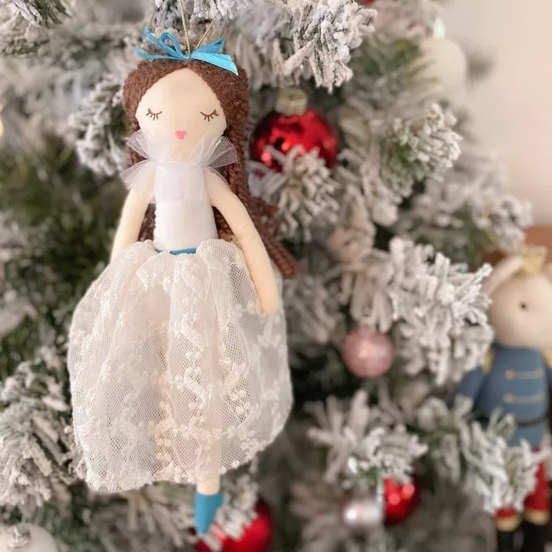 Clara Nutcracker Doll Ornament White