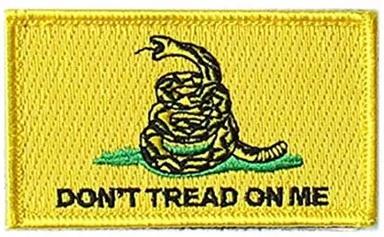 Don’t Tread On Me Patch with Loop and Hook Backing (