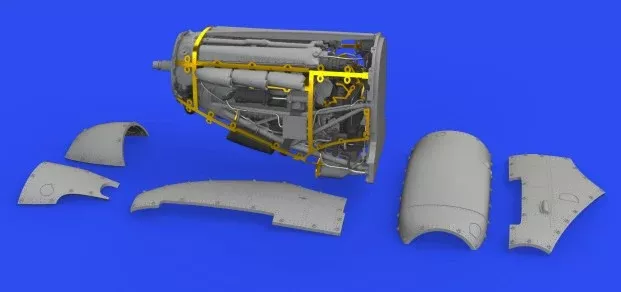 Eduard 648582 1/48 Aircraft- Spitfire Mk I Engine for EDU (Photo-Etch & Resin)