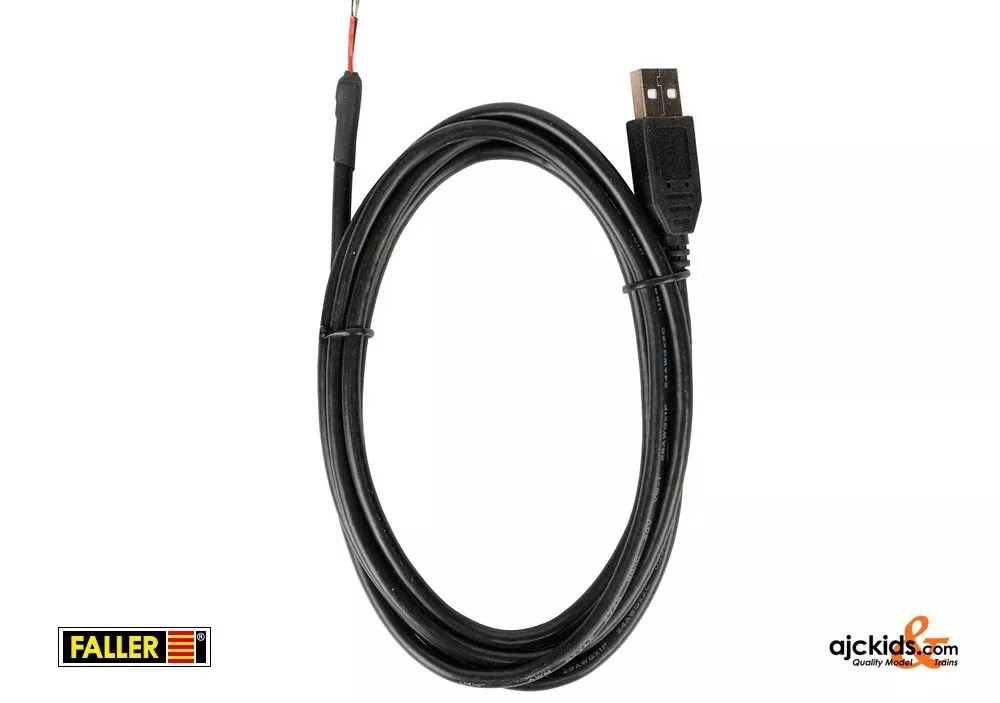 Faller 180731 - USB 2.0 cable, type A plug on the open end, 2 m