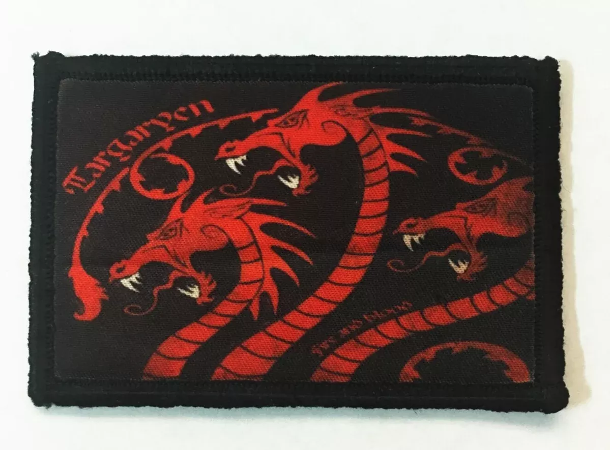 Game of Thrones House Targaryen Sigil Patch with Loop and Hook Backing