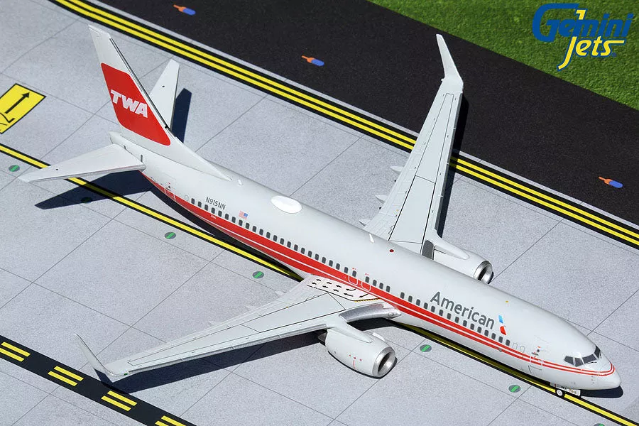 Gemini Jets 1/200 G2AAL473 Gemini200 American 737-800W 1/200 Twa Heritage Reg#N915Nn **