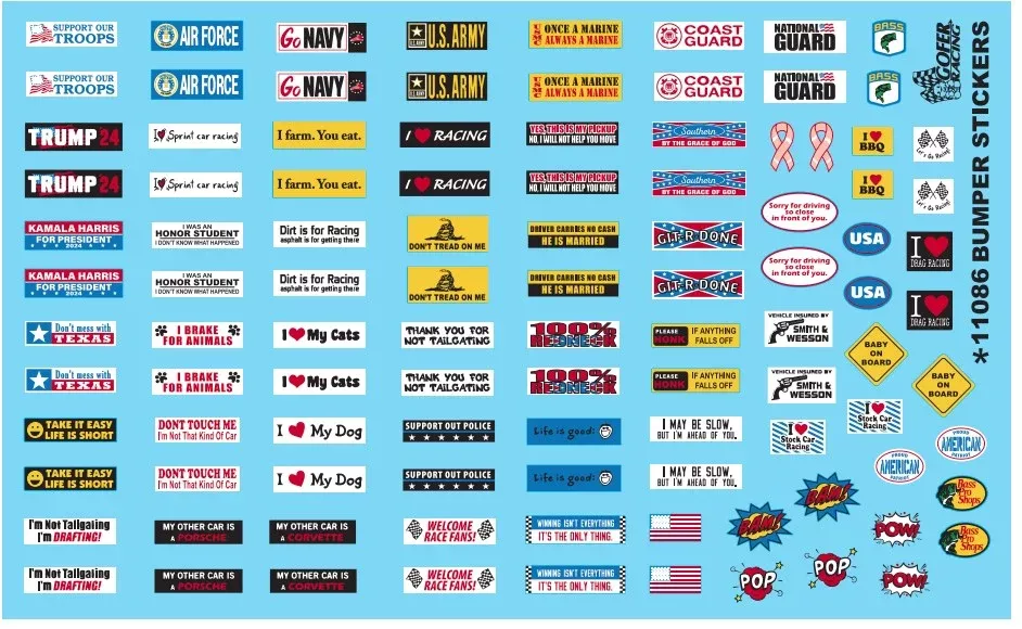 Gofer Racing 11086 BUMPERSTICKERSLOGAN DECAL