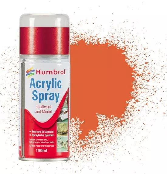 # Humbrol Number 18 150ml Acrylic Paint Orange Gloss
