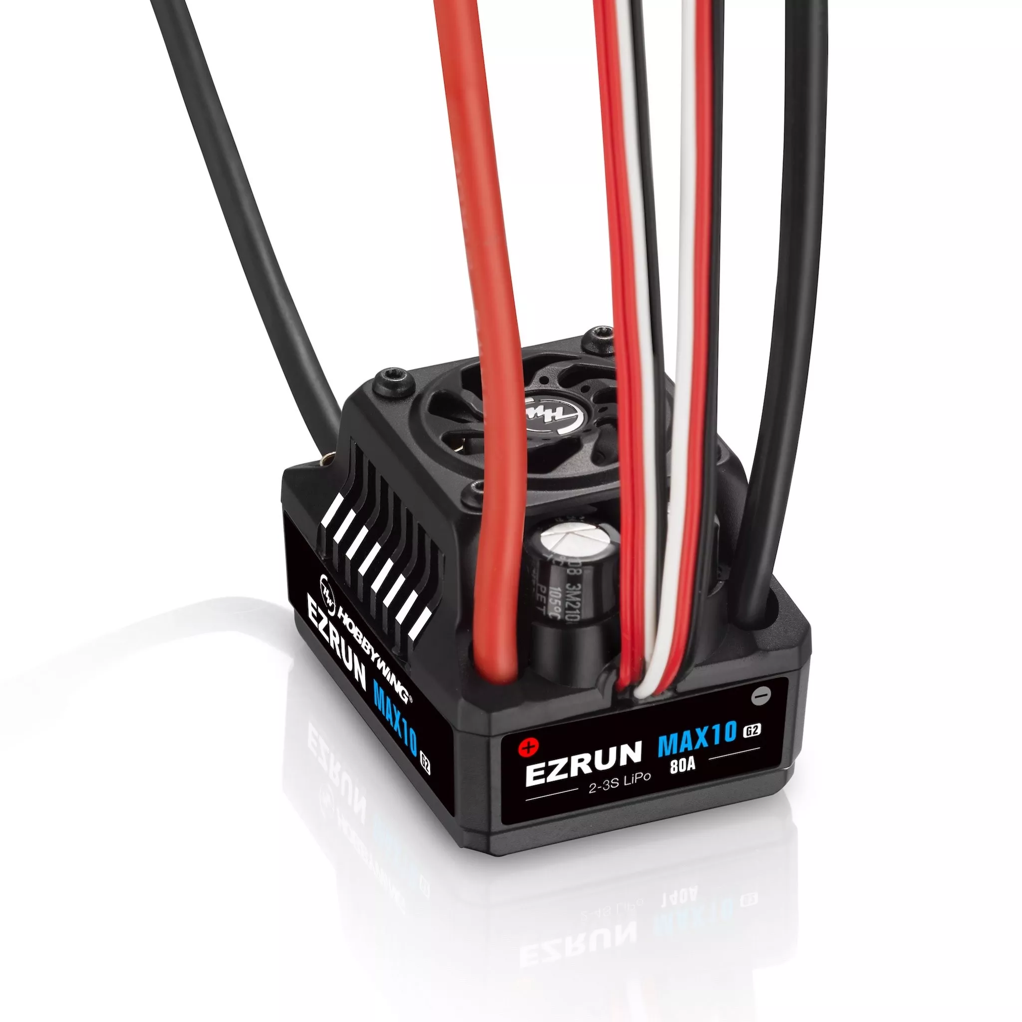 HWI30102604EzRun MAX10 G2 Sensorless Brushless ESC 80A with XT60 Plug (Hobbywing)