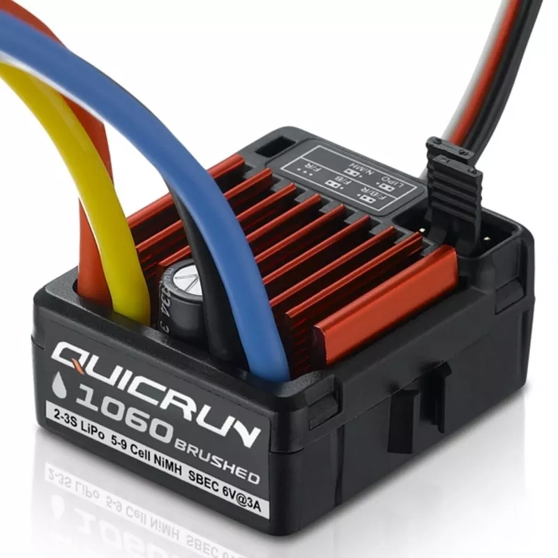HWI30120203 QuicRun 1060 Brushed ESC SBEC T Plug (2-3S) (1/10) (Hobbywing)