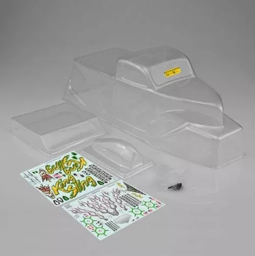 J Concepts 0346 King Sling Mega Truck Clear Body with Hood Scoop