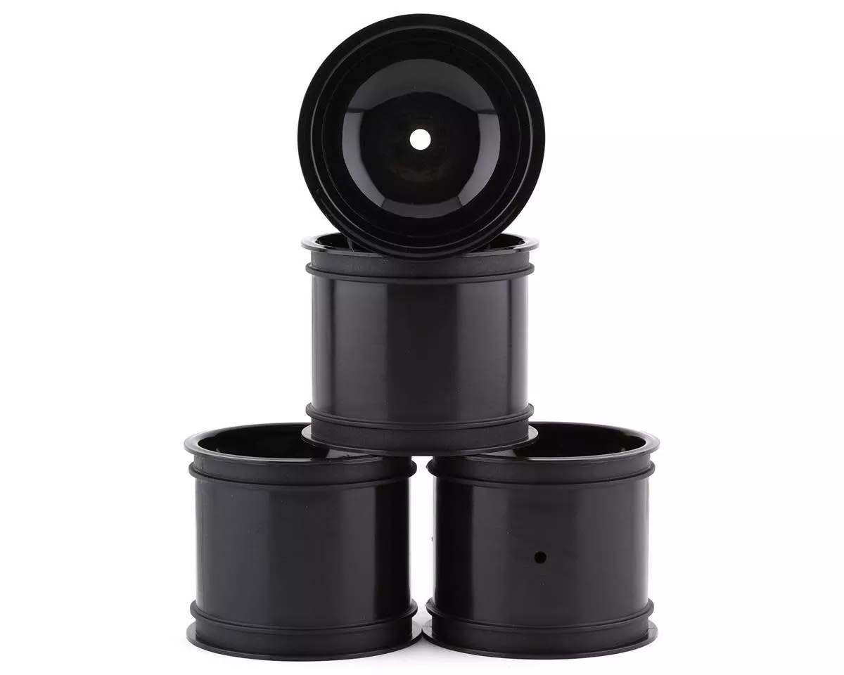 JCO3416BJConcepts 12mm Hex 2.2" Super Dish Rear Wheel (Black) (4) (Rustler/Stampede) (J Concepts)