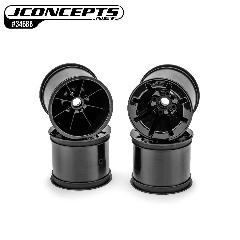 JCO3468BBlack RC10T 2.2″ Pioneer Truck Wide Front Wheels (4) (J Concepts)