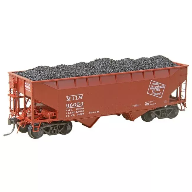 Kadee H.O. Scale #7528Milwaukee MILW #96053 - 50 Ton AAR "Standard" 2 Bay Open Hopper