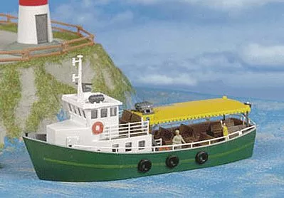 Kibri 39158 HO Scale Canal/River Passenger Boat – Kit — 7-3/16 x 2-7/16 x 3-7/16″18.2 x 6.2 x 8.7cm