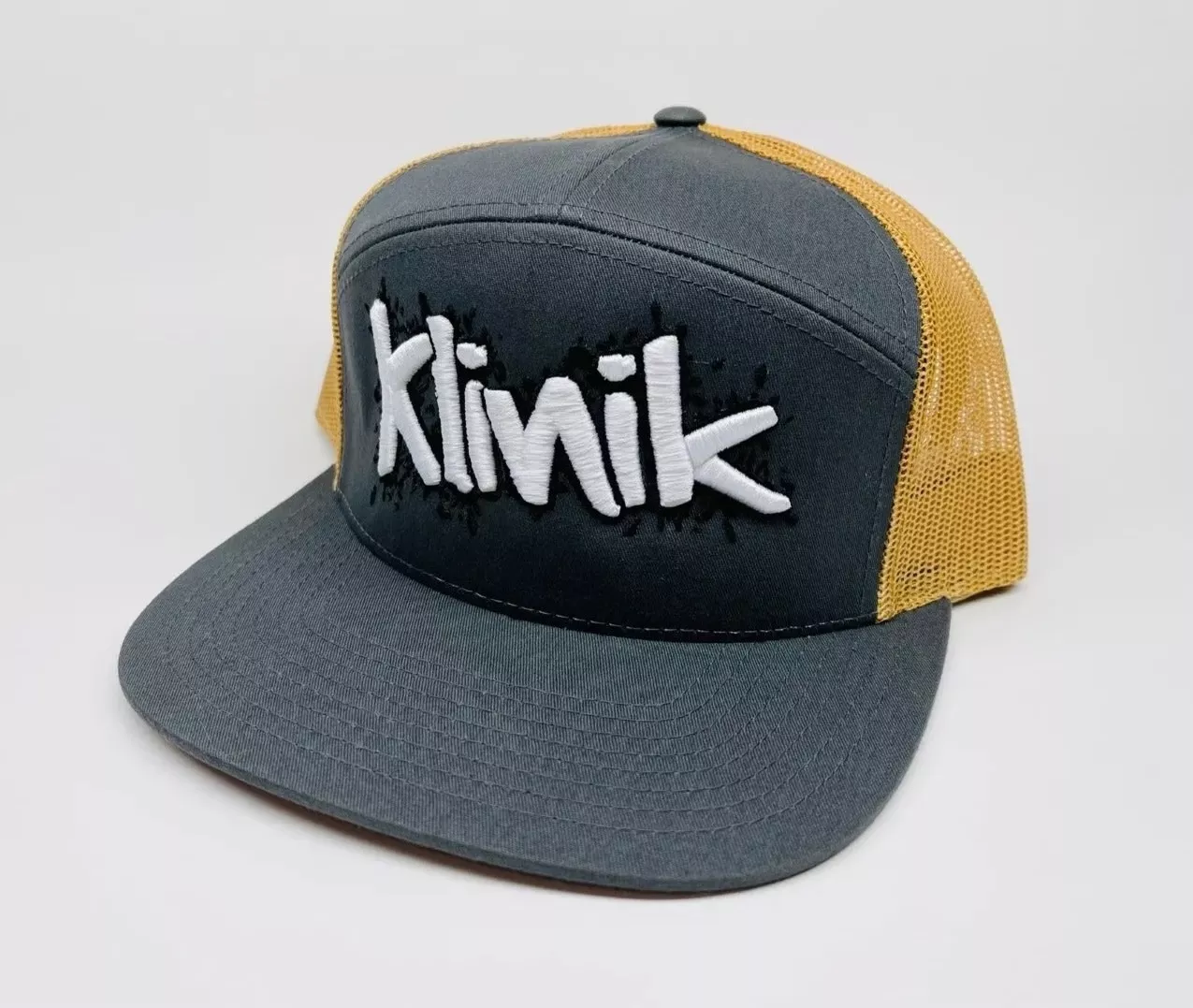 KRCHATGOLD2021 Puff Embroidery Flat Bill Hat (Charcoal/Old Gold) (Klinik RC)
