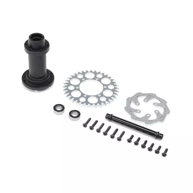 LOS262014Complete Rear Hub Assembly: Promoto-MX (TLR / Team Losi)