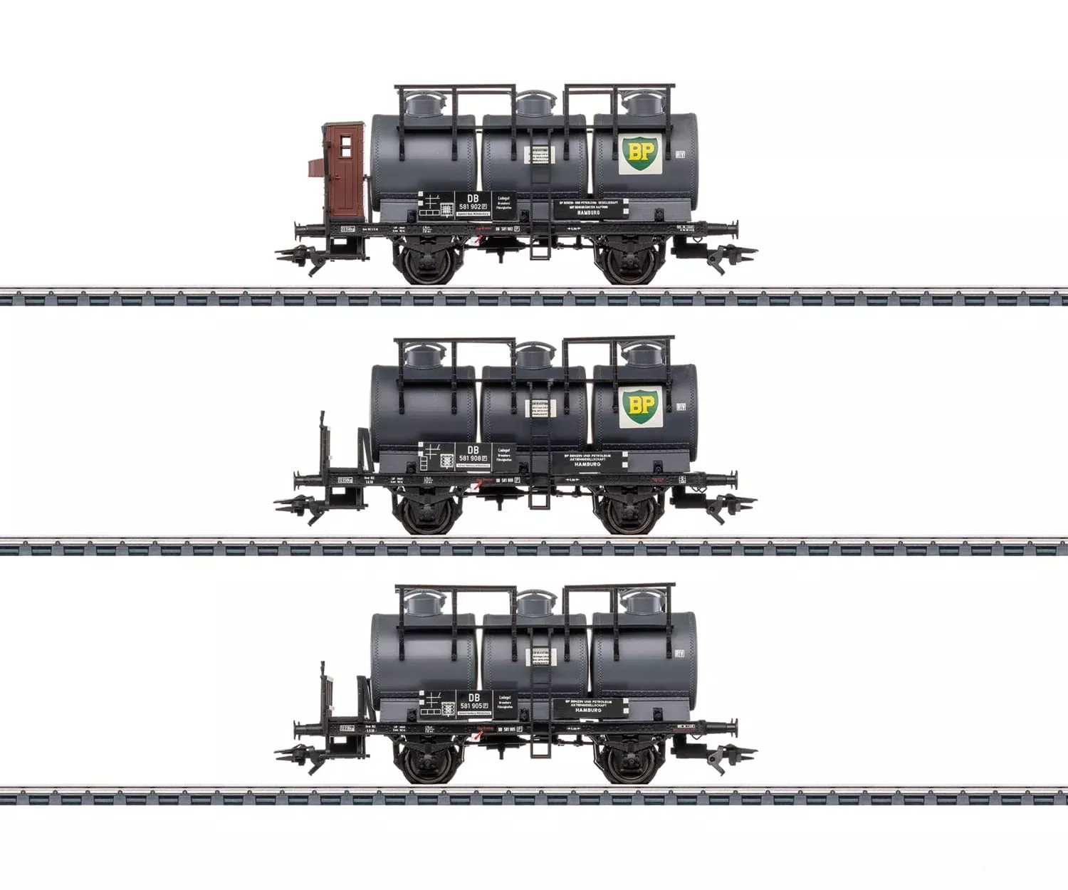 Marklin 46491 HO DB Tank Car Set with Three Containers