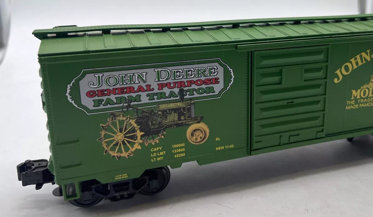 MTH Premier 20-93099A John Deere 40′ Box Car General Purpose Farm TractorO SCALE Used Excellent No Box