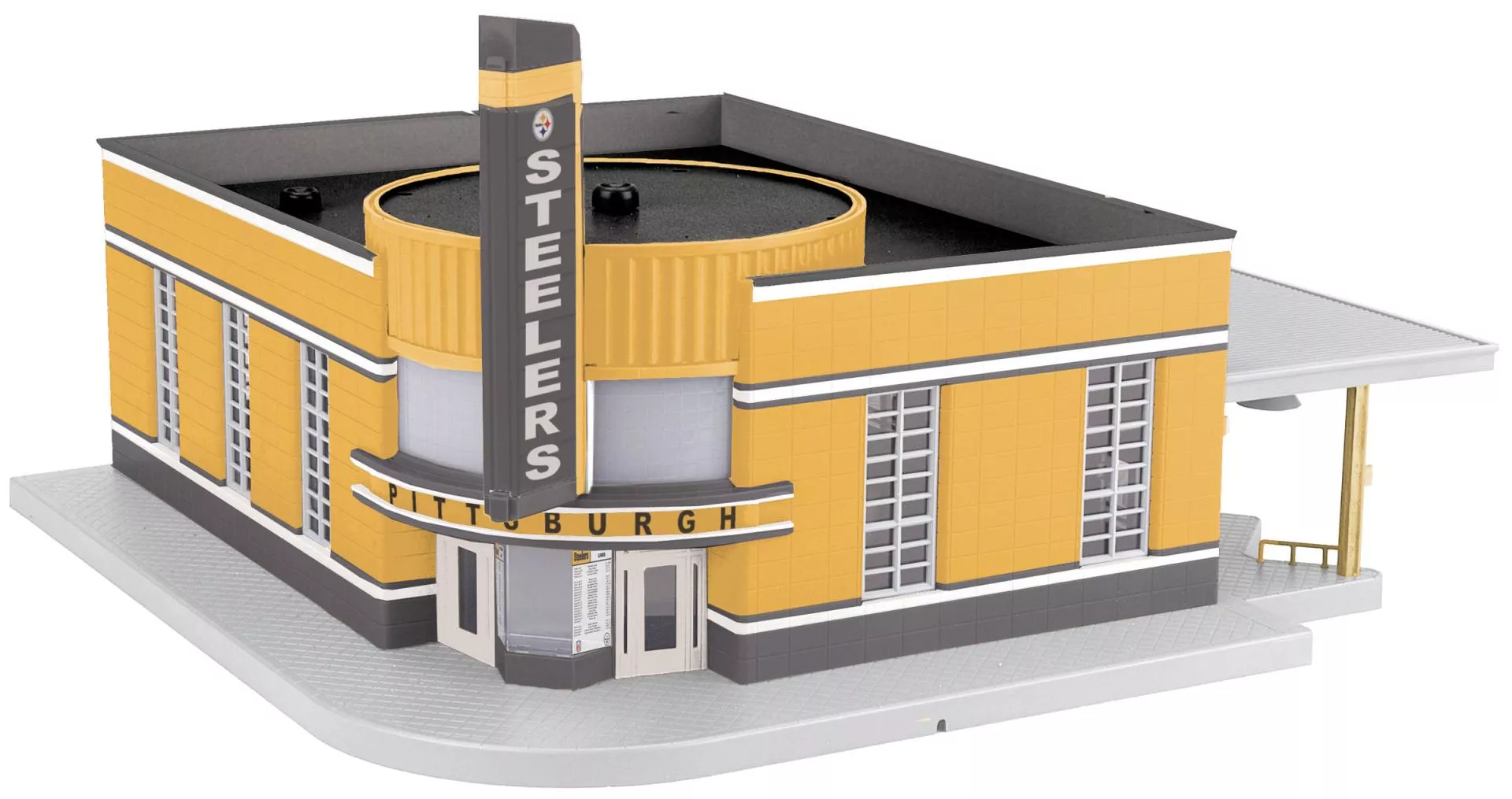 MTH Railking 30-90211 NFL – Pittsburgh Steelers Bus Station O SCALE NEW