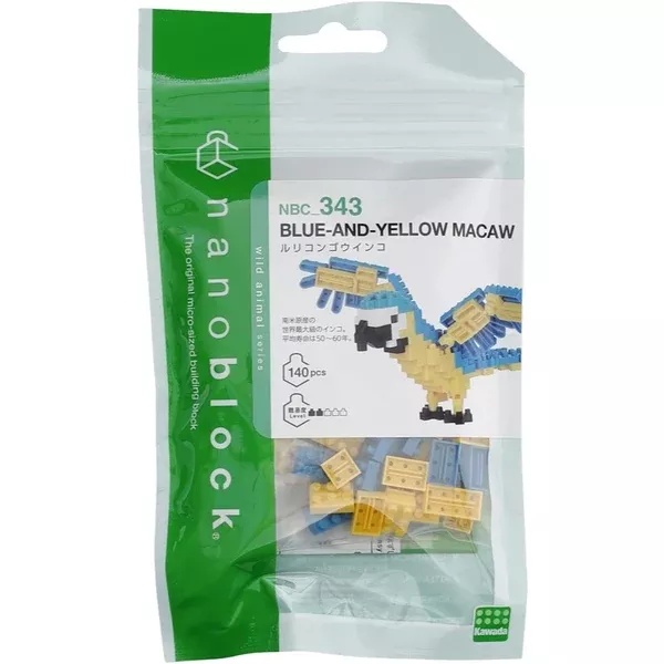 Nanoblock NBC-343 Blue and Yellow Macaw