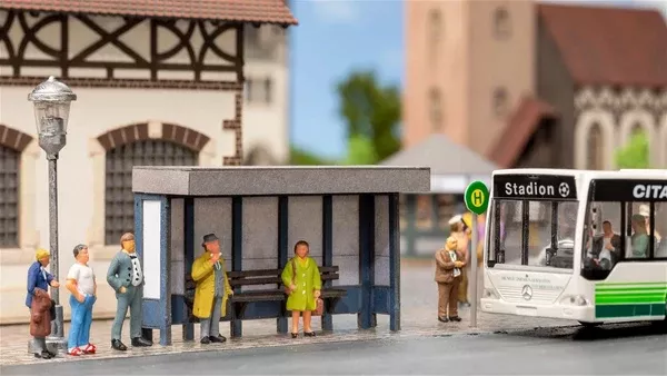 Noch 14390 – Laser-Cut Minis – Bus Stop (HO Scale)