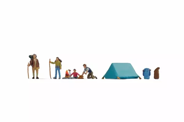 Noch 15876 – Figure Set – Camping (HO Scale)