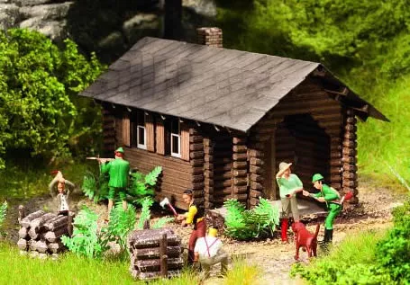 Noch 65606 HO Scale Forest Lodge Set - Kit -- Lodge: 3-1/2 x 1-3/4 x 1-2/3"